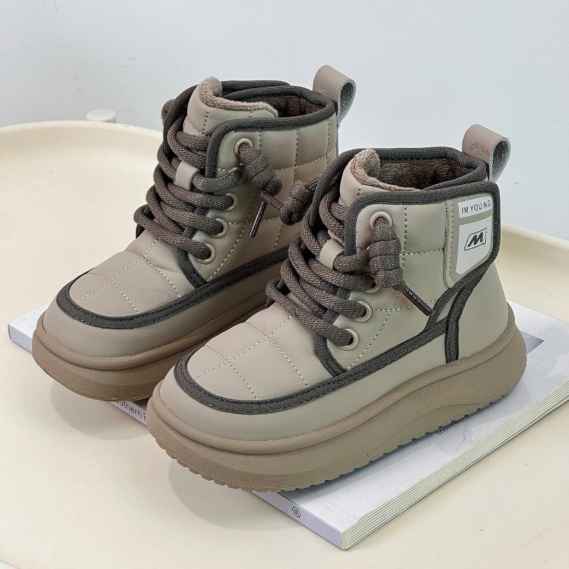 Зимние новые детские сапоги корейской версии модные повседневные сапоги из двух хлопковых сапог в Китае сапоги из хлопка для мальчиков