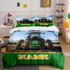 Имя Настраиваемый Трактор Принт 3шт Пододеяльник Наволочка Постельное Белье Комплект Детский Взрослый Удобный Комплект Постельного Белья Роскошный Подарок