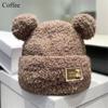 Warm Beanie Hat Cute Bear Ear Skullcap Casual Ear Protection  Women