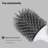 Ecoco Toilet Brush and Holder Set Toilet Bowl Brush Bathroom Hollow Drainage Holder Toilet Soft Cleaner Brush Kit with