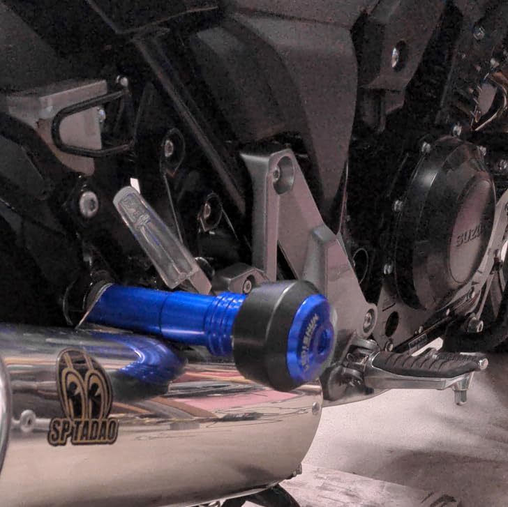 CNC Aluminum Motorcycle Muffler Slider for Yamaha YZF R15 V2 V3 V4, MT-03, YZF-R3 YZF-R25, YZF R6, FZ1N FAZER, FZ8N FZ8S, FZ-S 150/FZ-X 150 (Green)