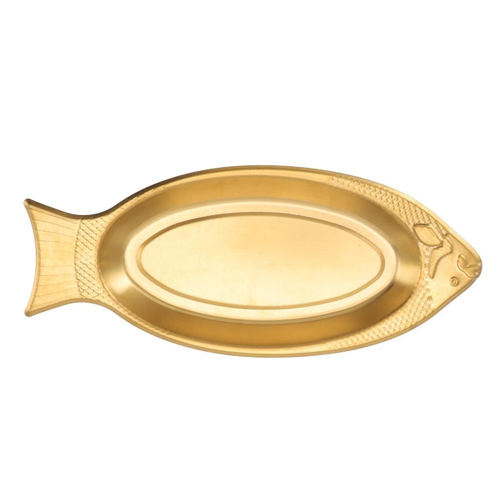 Stainless Steel Fish Shaped Plate Decorative Appetizer Tray Fish Serving Platter  Home Restaurant