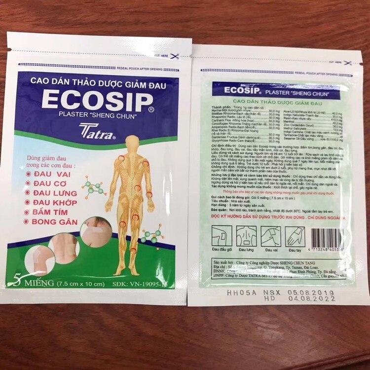 Новый вьетнамский пластырь Ecosip Herb для лечения костей, самоклеящийся пластырь для облегчения боли