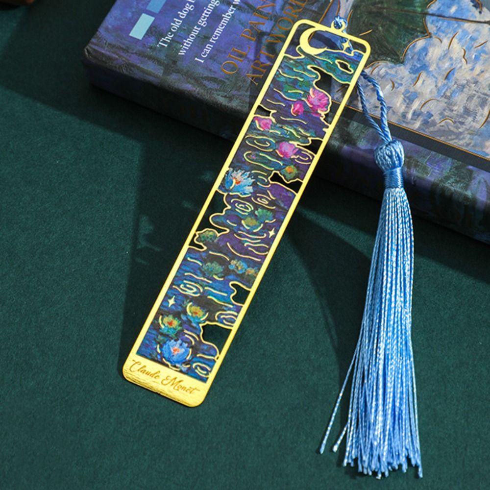 Student Gift Reading Book Clip Painting Pagination Mark Creative Metal Bookmark