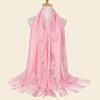 New Embroidery Lace Scarf Shawl Floral Triangular Veil Shawl For Women Party Scarf Wedding Poncho Stoles Ladies Headband Wraps