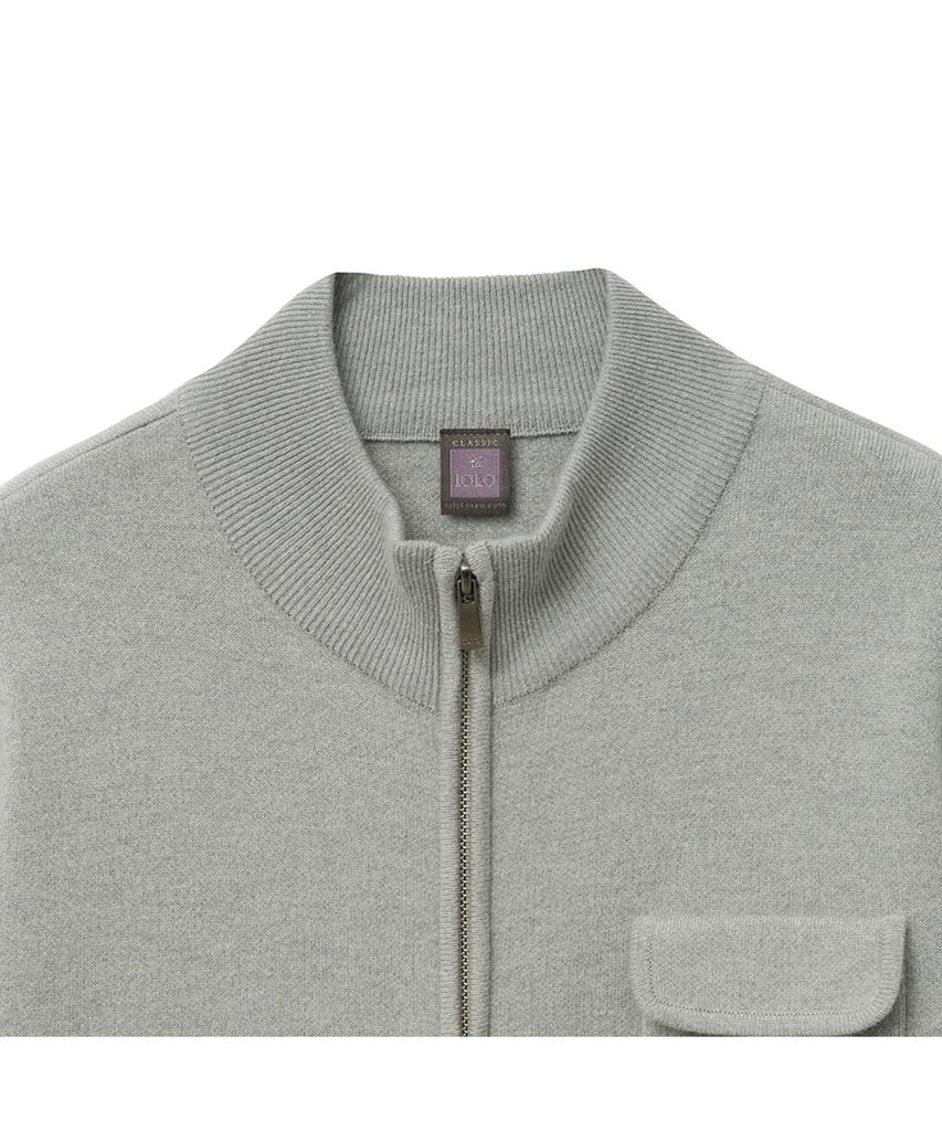 Iolo Half-Neck Knit Blouson_Gray