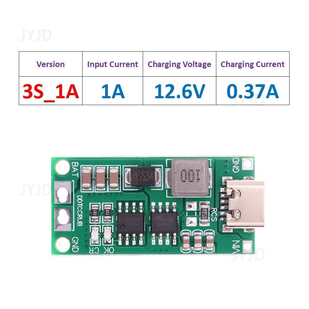 Многоэлементный 2S 3S 4S Type-C до 8,4 В 12,6 В 16,8 В повышающий литий-полимерный литий-ионный зарядное устройство 7,4 В 11,1 В 14,8 В 18650 литиевая батарея