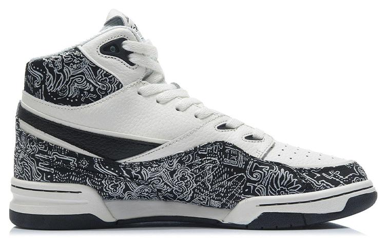 Li Ning 937 Deluxe Высокая амортизация, Износостойкие Высокие Винтажные Баскетбольные Кроссовки Мужские Черные AGBR079-3
