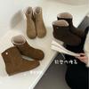 2025 Autumn and Winter New Soft-soled Low-tube Thin Cotton Martin Snow Warm Fashion Inner Slope Heel Women's Short Boots