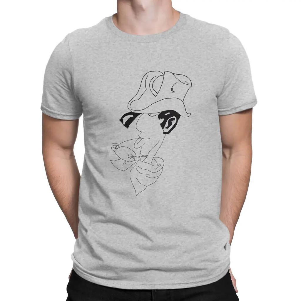 L-Lucky Luke Man TShirt Cartoon Individuality T Shirt Graphic Streetwear New Trend Unisex