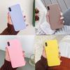 Simple Solid Color Phone Case Fashion Soft Matte TPU Cover For Huawei Xiaomi Samsung Galaxy iPhone