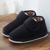 Модные утепленные и теплые мужские ботинки для мужчин и женщин среднего и пожилого возраста, нескользящие домашние хлопковые туфли на платформе