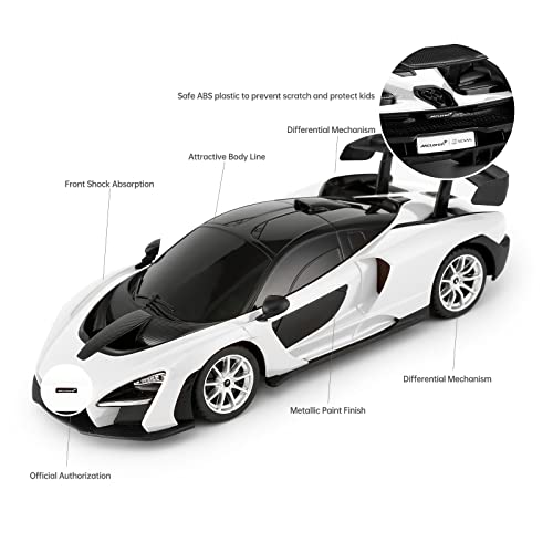 RASTAR 1:24 Scale McLaren Senna Model Car, White