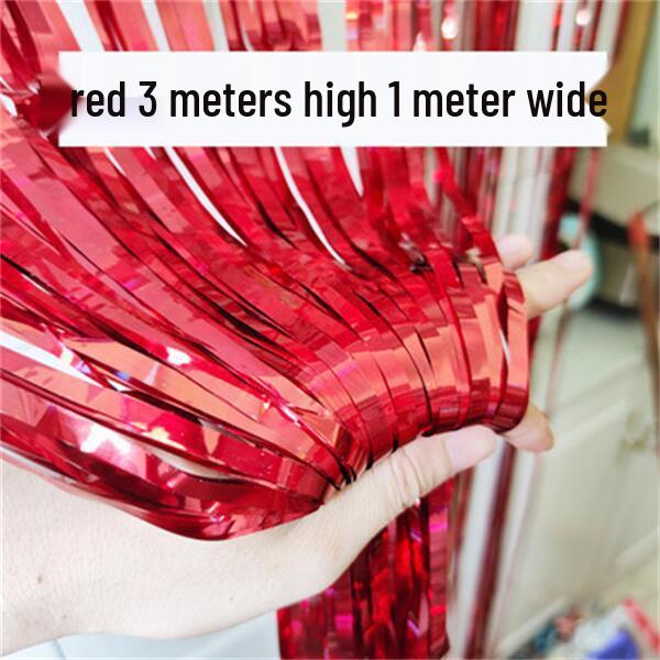 Лазерный фон с бахромой и мишура для украшения вечеринки или мероприятия