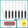 7 Pcs Hex Screwdriver Set High Speed Steel Hexagonal Screwdriver Tools Kit for RC Helicopter Airplane Car Drone Aircraft Model