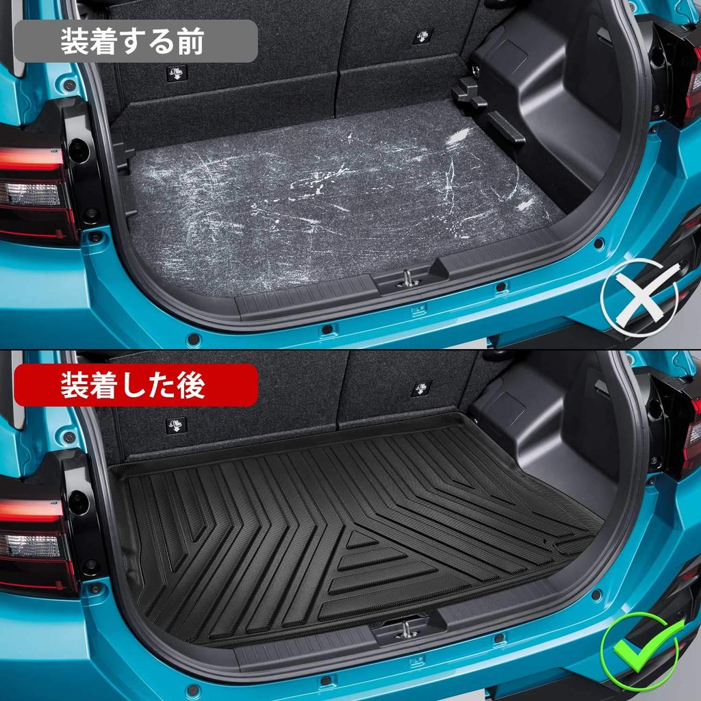 Коврик для багажа Mixsuper Toyota Rise Daihatsu Rocky 200 Series RAIZE ROCKY, 3D-коврик для багажника, материал TPE, дизайн для конкретного автомобиля, водонепроницаемый