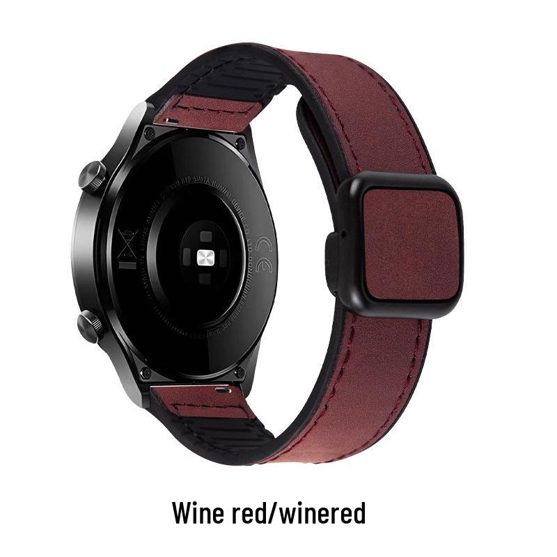 Ремешок из кожи Crazy Horse с магнитной застежкой для Huawei GT4/3/2 и Apple Watch