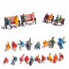 Sand Table Scene Railway Sitting Passengers Miniatures People Figures Seated Painted Model