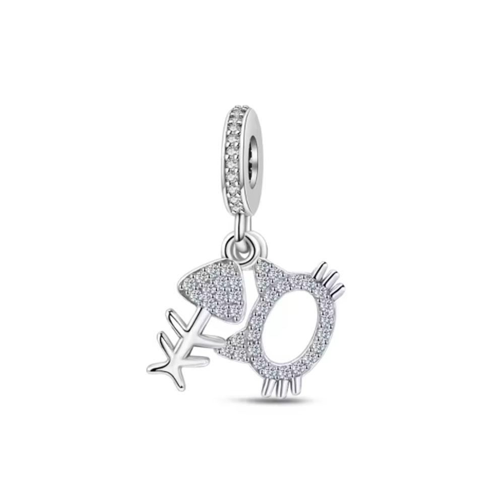 Новые медные шармы 'Медведь-звезда мечты', бусины 'Рыба и лодка', подходят для оригинального браслета, подарок для женщин