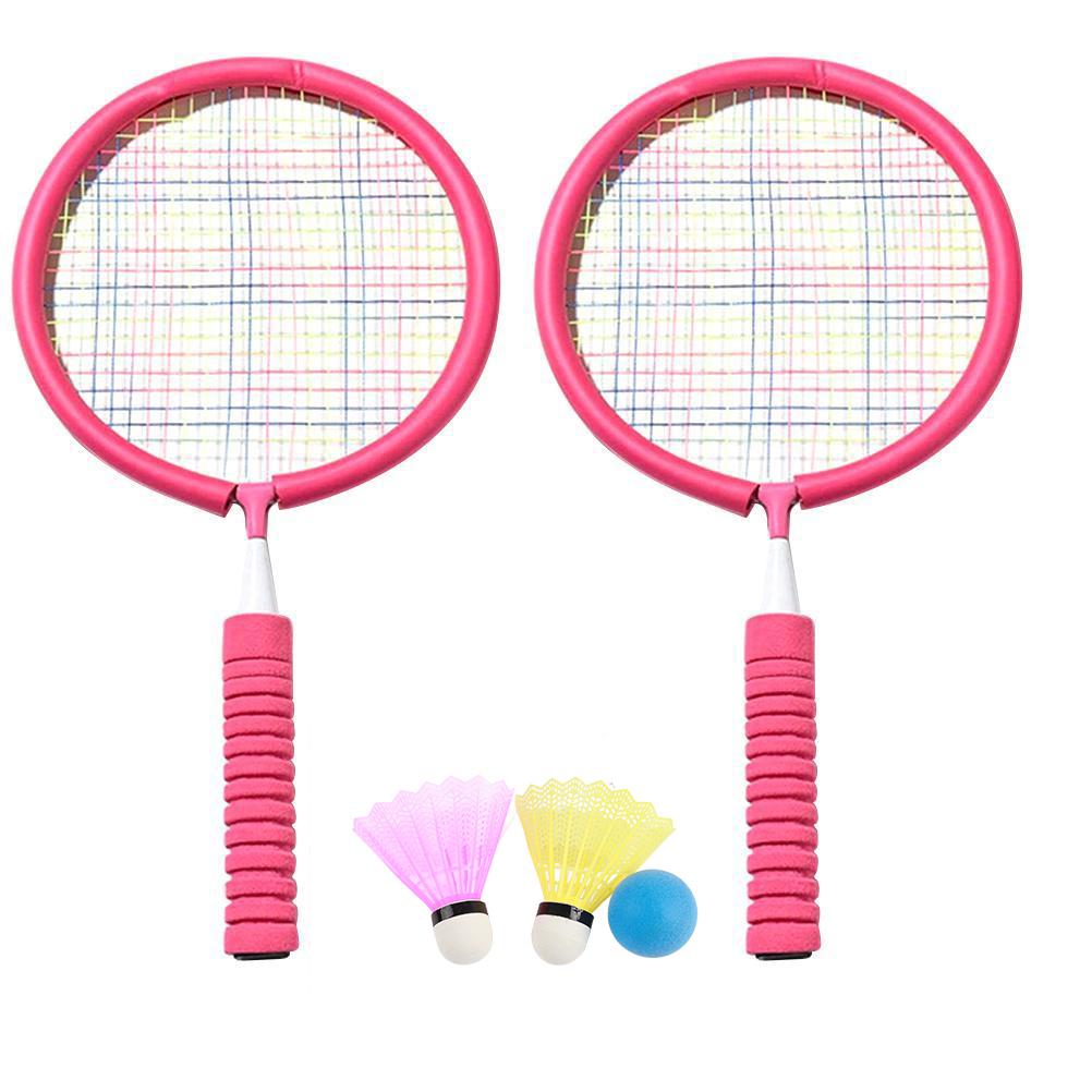 Badminton Rackets Set Portable Badminton Rackets with 2 Shuttlecocks and Carrying Bag for Children