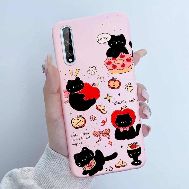 Чехол для телефона Huawei Y8p Дизайн 'Девочка с цветами' Мягкий силикон ТПУ Задняя крышка для Huawei P Smart S Y 8p HuaweiY8p AQM-LX1 Чехлы