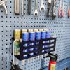 Heavy-duty Metal Wall-mounted Lubricant and Sealant Organizer - Adjustable Garage Shelf for Shop, Truck, and Industrial Storage