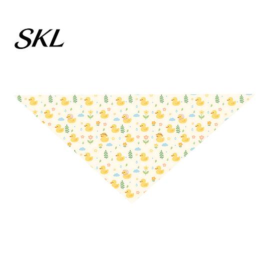 Dog Bandana Soft Fabric Cute Duck Cat Bandana, Yellow Print Pet Breathable Scarf Scarf, Adjustable Triangular Neck for Cats Small Dogs