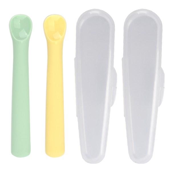 Daily Like Bonbon Baby Food Spoon Stage 1 2p + Case Set, Spoon (mint, Lemon), 1 Set