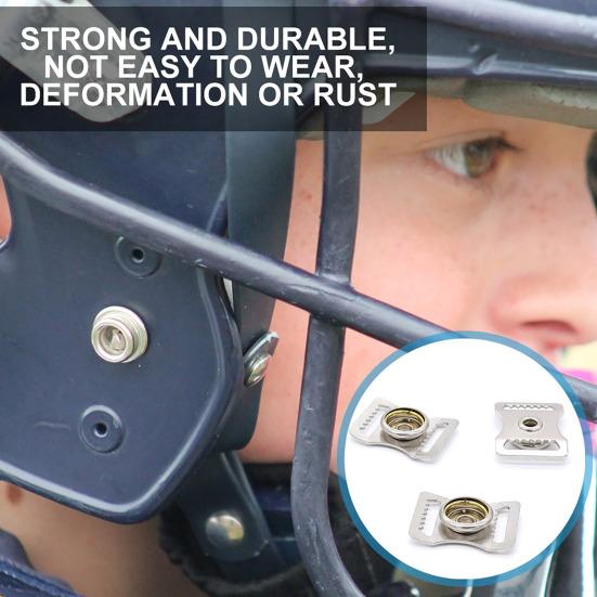 10 шт. пряжки для спортивных шлемов из нержавеющей стали, ремешок для подбородка, застежка-молния для футбольных, бейсбольных, хоккейных шлемов, аксессуары для ремонта