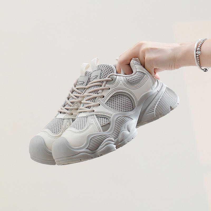 Ins Korean Version of Platform Dad Shoes 2025 Spring New Street Shot Student Running Sneakers Increase Height Casual AB06