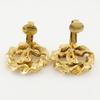CHANEL Round COCO Mark Earring vintage Plated Gold 9.7g Women Used