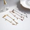 Браслет Prevo Rose Chain 3 типа Серебряный с кубическим цирконием Женский Золотой