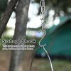 Portable Picnic Tripod Stand Stainless Steel Camping Tripod Lashing Set with Hooks Chain Hanging Pot Rack