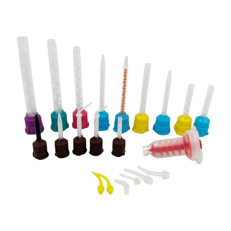 Силиконовый резиновый смешивающий тубус для стоматологических слепков с двойным смешивающим наконечником для светоотверждаемой смолы - Двухкомпонентный смешивающий наконечник