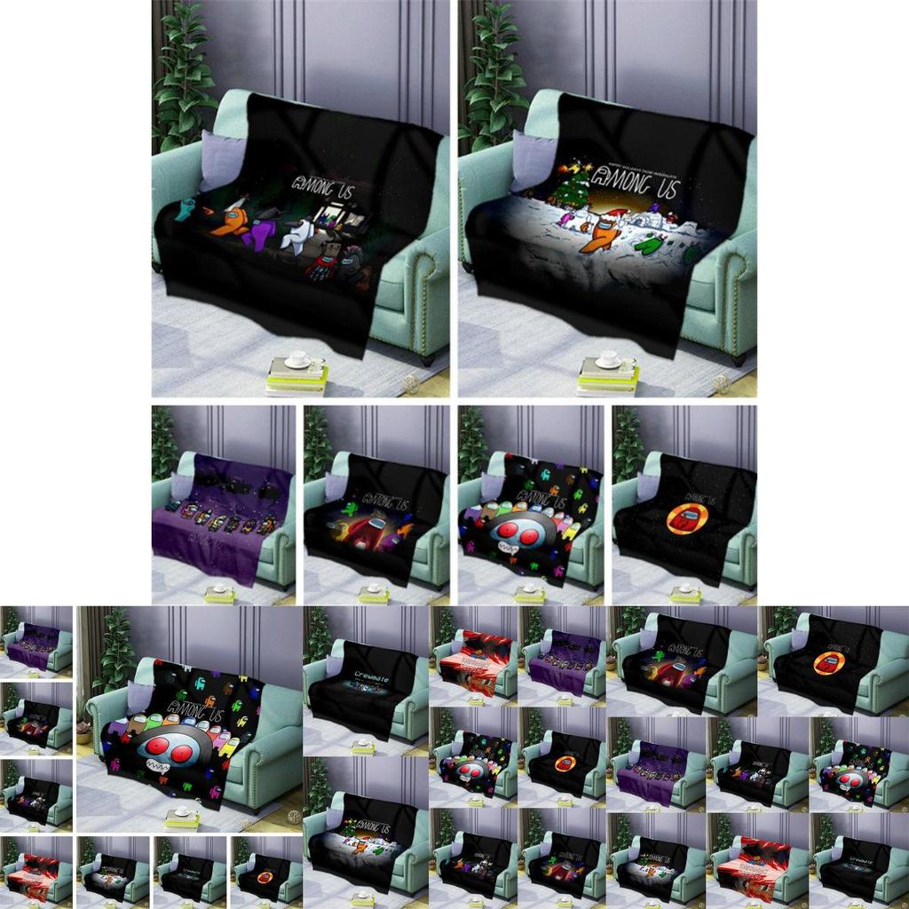 Game Among Us Blankets Soft Comfortable Warm Flannel Printed Winter Cartoon