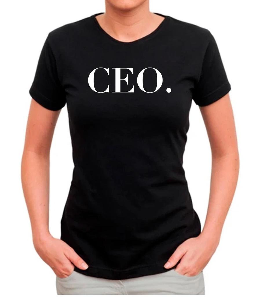 Женская футболка Ideal Brand X-Large CEO Черная 100% Хлопок Мужские Футболки Топ