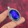 Blue Sapphire Pendant, Handmade Gemstone Pendant Jewelry, 925 Solid Sterling Silver Pendant Antique Jewelry, For Engagement Gift