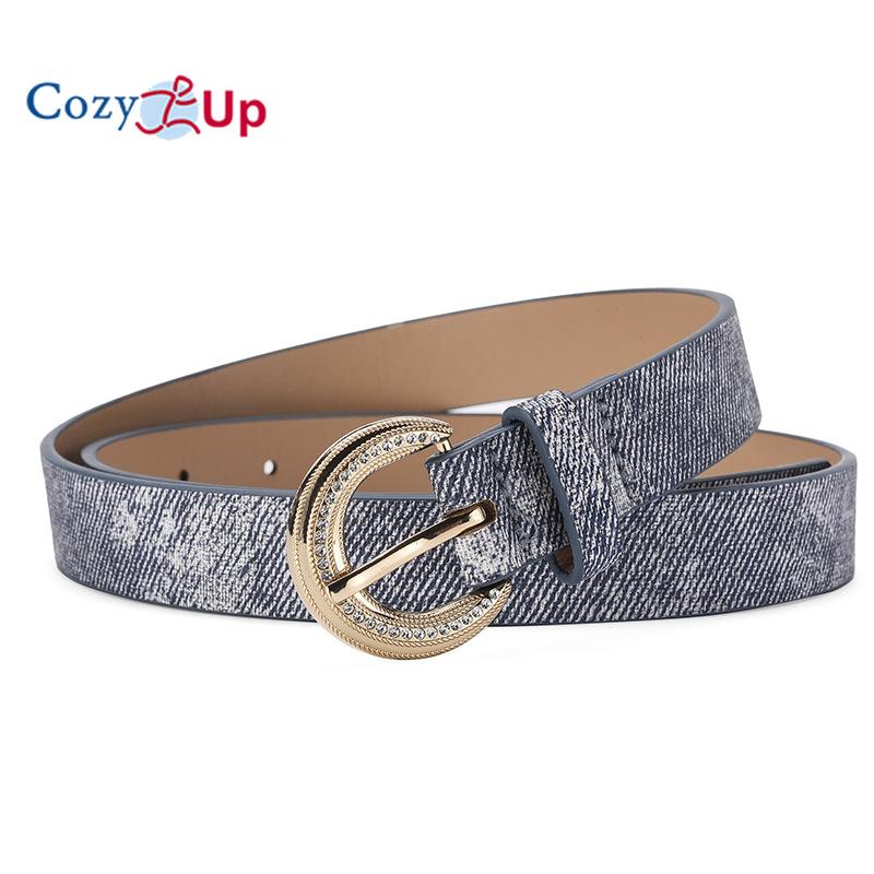 Rhinestone Inlaid Gold Buckle Elegant Decoration Ladies Belt All-match Down Jacket Jeans Belt