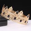 Men's Crown Simple Multi Color Round King Crown Baroque Bride Retro Alloy Hair Crown Headdress