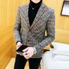 Men Brand Clothing Plaid Spring Casual Business Suit/Male High Quality Cotton Slim Fit Blazers Jackets/Man Tuxedo Coat