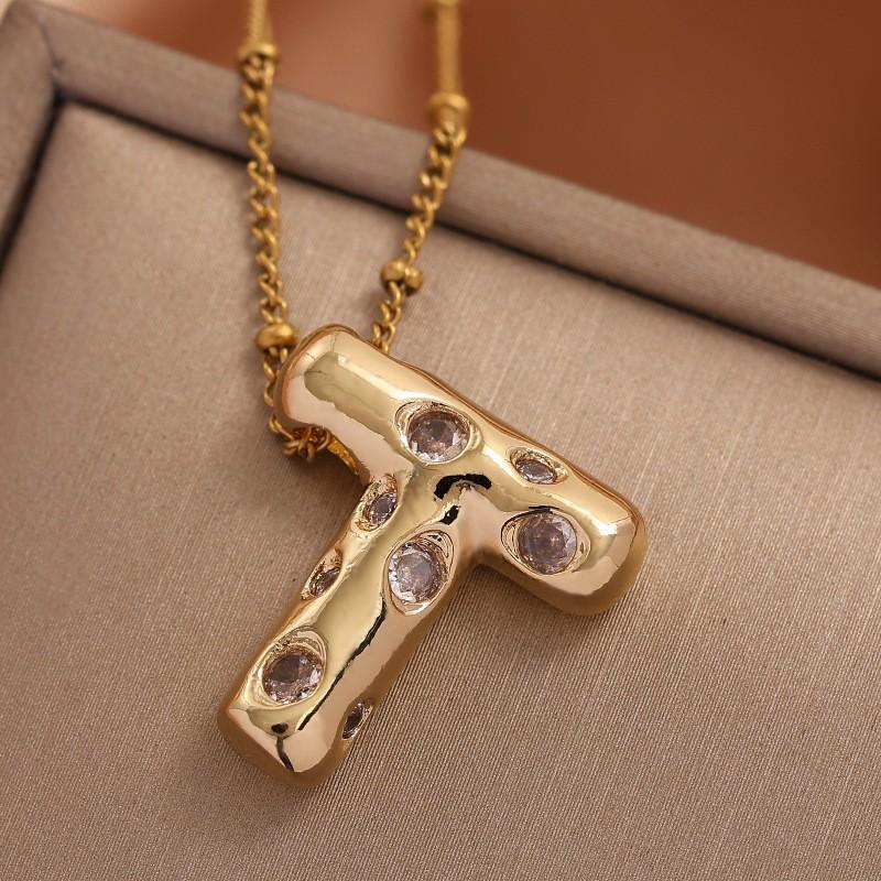 Ladies' Diamond Metal Necklace, Heavy Craftsmanship Premium Design Initial Necklace, Gift for Women, Holiday Present, Party Jewelry.