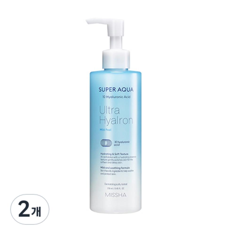 MISSHA Пилинг-гель Super Aqua Ultra Hyalon Mild Peel 250 мл, 2 шт.