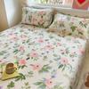 Простыня из 100% хлопка, 1 шт., простыня с цветочным принтом, двойное постельное белье King Size для девочек и мальчиков, детское постельное белье королевского размера King Size