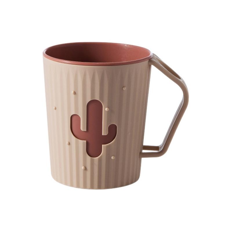 Стаканы для ванной комнаты, креативная чашка для полоскания рта в виде кактуса, пластиковая кружка для зубов, бытовая кружка для воды, для дома и путешествий, простой держатель для зубных щеток