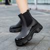 Women's Elastic Band New Martin Rain Boots Platform Plastic Waterproof and Non-slip Outdoor Work Shoes Kitchen Overshoes