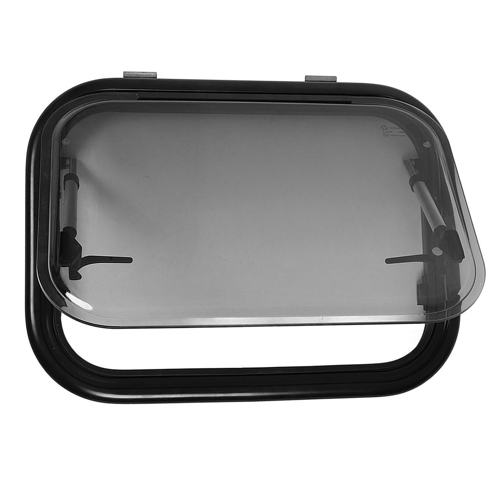 550x400mm RV Push Out Window Rounded Acrylic Insulating Glass Double Layer UV Proof with Insect Net 