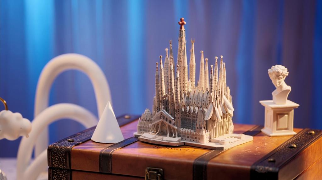 Piececool 3D Puzzle Sagrada Familia Знаменитое архитектурное здание Металлическая нано-головоломка 3D-головоломка из металла Требуется сборка Клей не требуется 6
