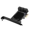 6 Port SATA 3.0 PCI Express Expansion Card Riser Card Compatible for SATA6G 3G 1.5G HDD