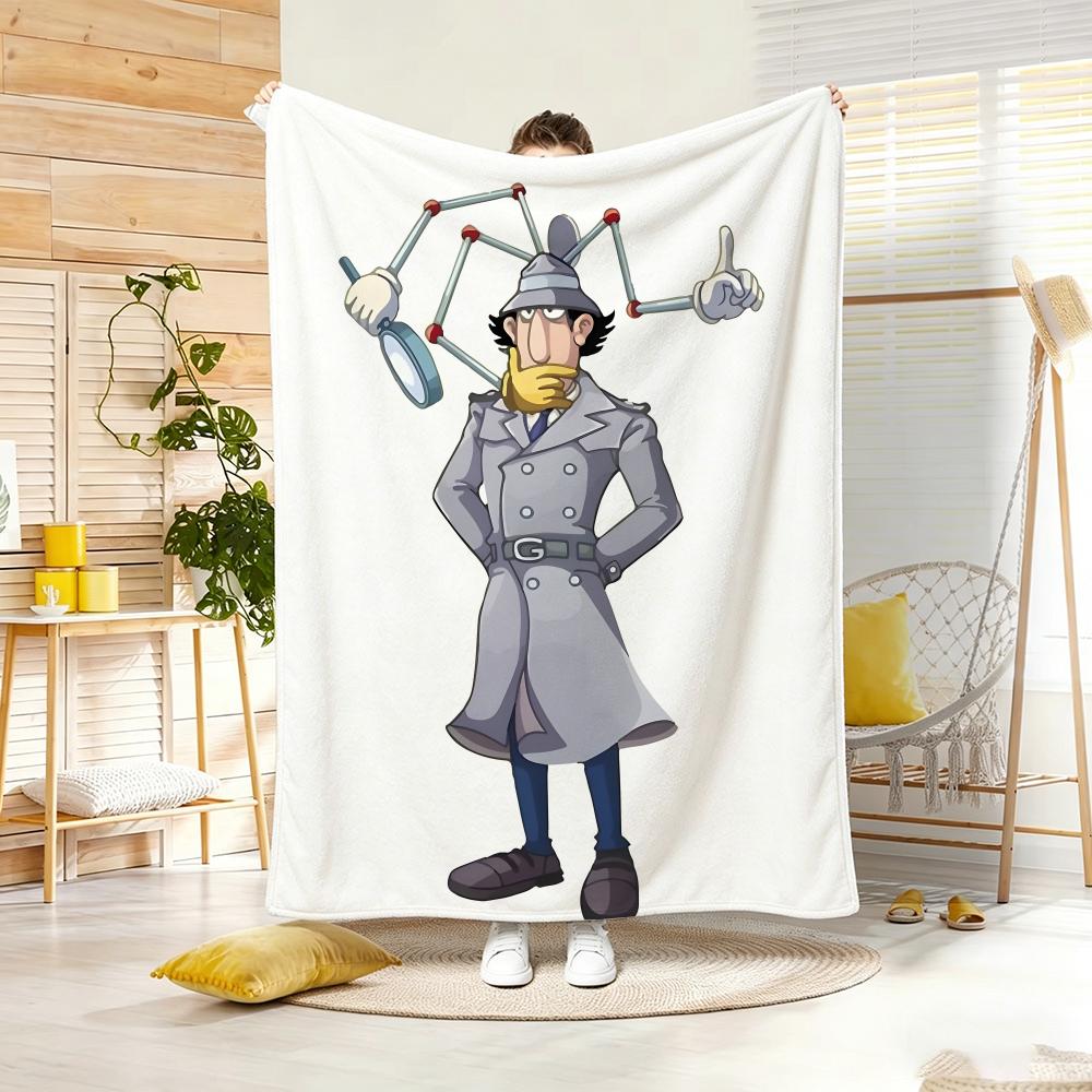Anime I-Inspector GadgetS Throw Lightweight Flannel Blanket Soft Skin-friendly for Summer Cooling