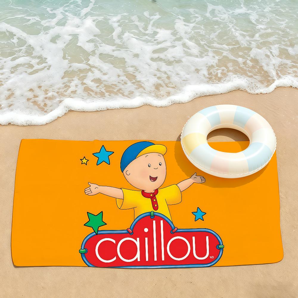 Мультяшное милое полотенце C-Caillou для сушки, банное полотенце, подходит для легкого плавания, кемпинга, йоги, пляжа, активного отдыха